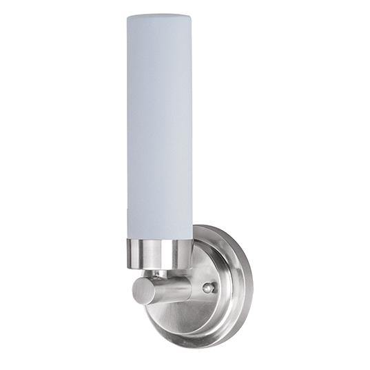 LED Satin Nickel with Opal Glass Shade Wall Sconce - LV LIGHTING
