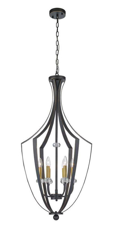 Bass with Black with Crystal Pendant - LV LIGHTING