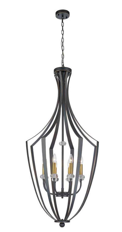 Bass with Black with Crystal Pendant - LV LIGHTING