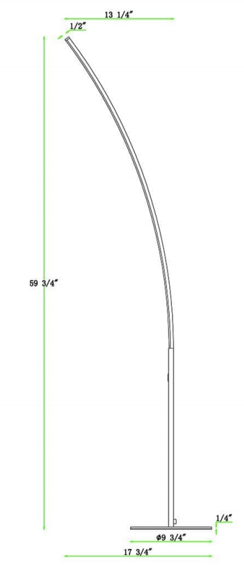 LED Chrome LED Floor Lamp - LV LIGHTING