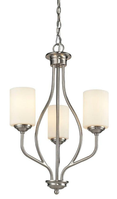 Curving Arms with Matte Opal Glass Shade Chandelier - LV LIGHTING