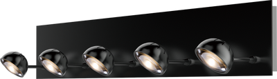 LED Satin Dark Gray Frame with Acrylic Diffuser Spot Vanity Light