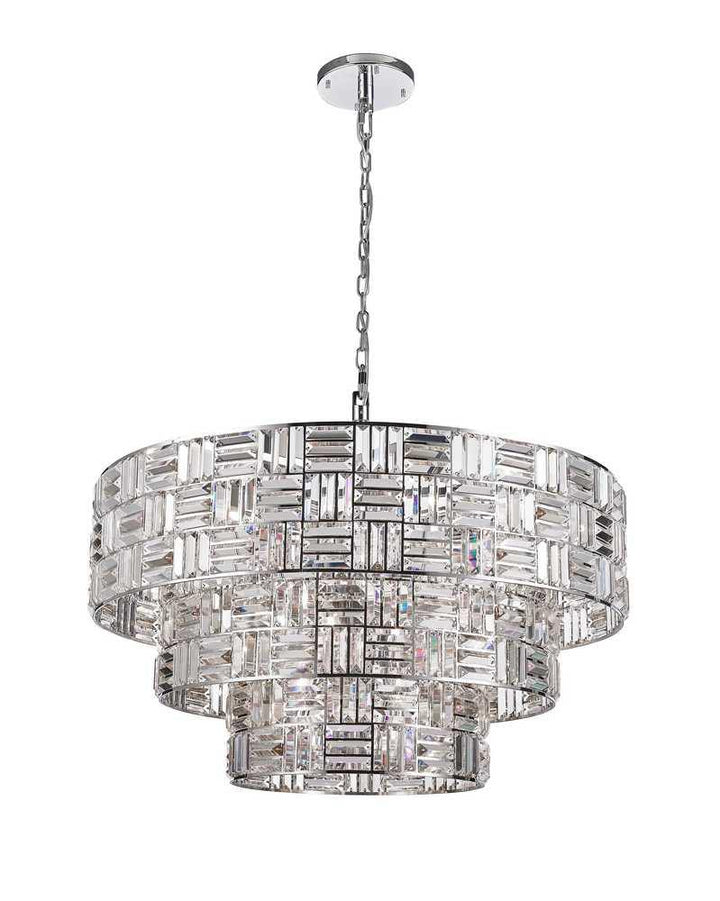 Chrome with Crystal Chandelier - LV LIGHTING