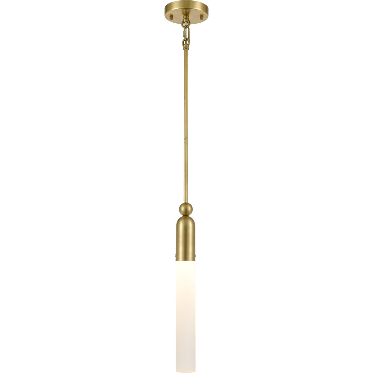 Steel Frame with Cylindrical Matte White Shade Pendant