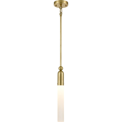 Steel Frame with Cylindrical Matte White Shade Pendant