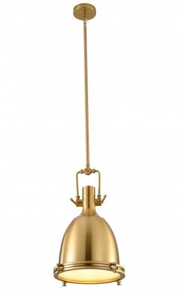 Brass with Frosted Glass Shade Pendant - LV LIGHTING