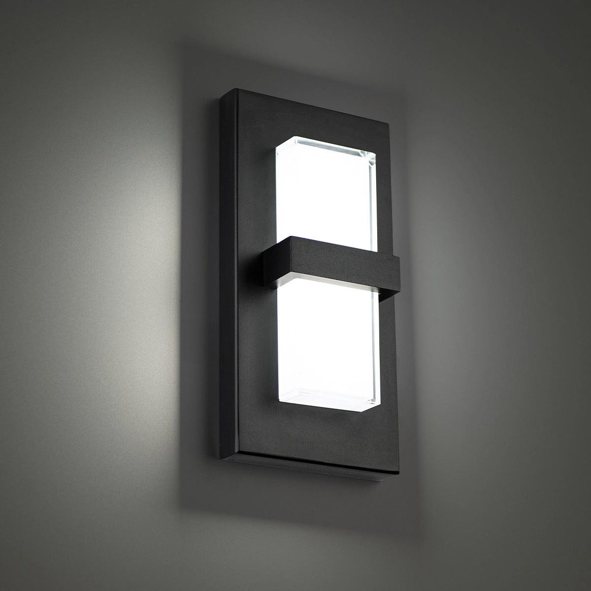 LED Aluminum Frame with Glass Diffuser Outdoor Wall Sconce - LV LIGHTING