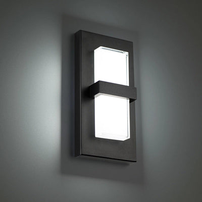 LED Aluminum Frame with Glass Diffuser Outdoor Wall Sconce - LV LIGHTING