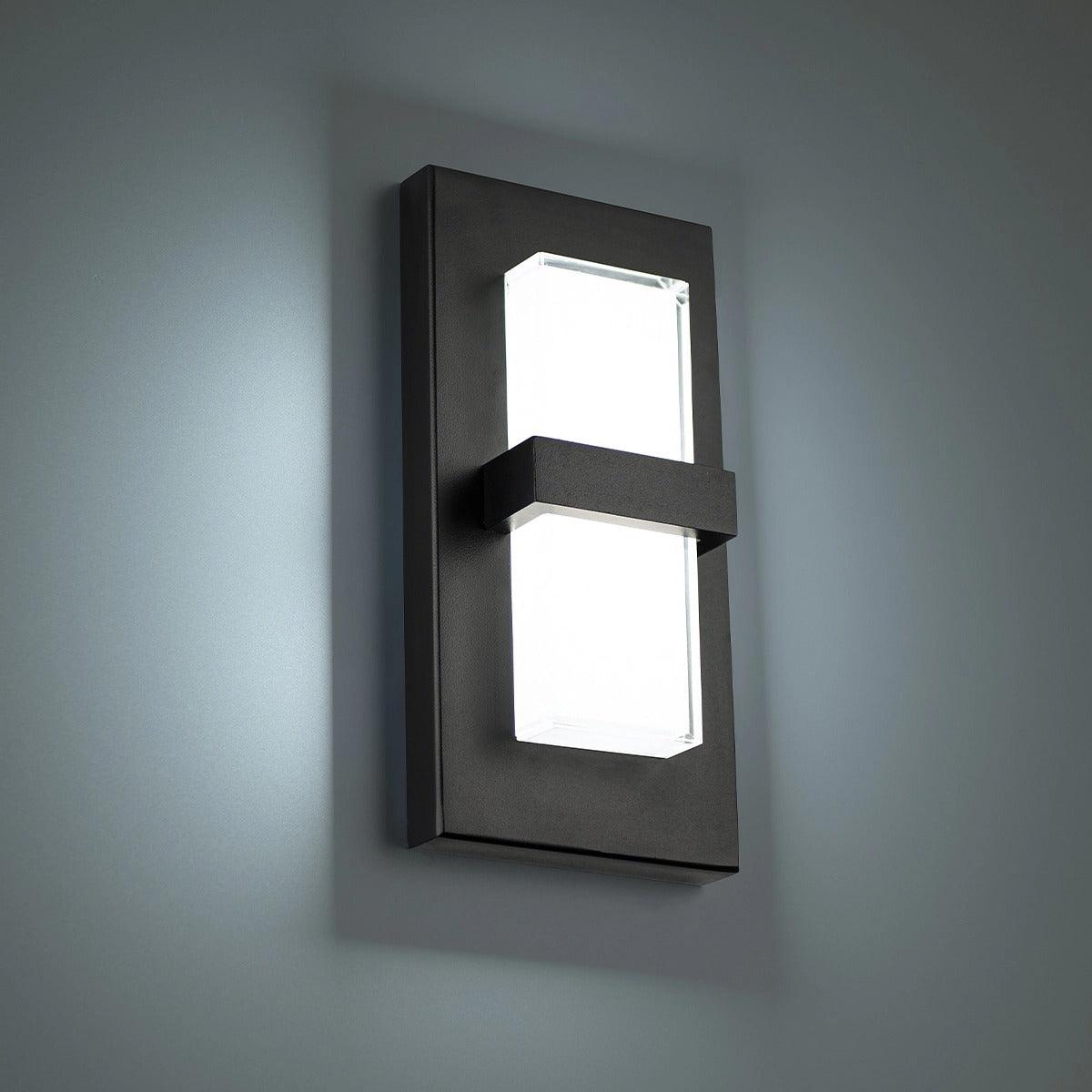LED Aluminum Frame with Glass Diffuser Outdoor Wall Sconce - LV LIGHTING