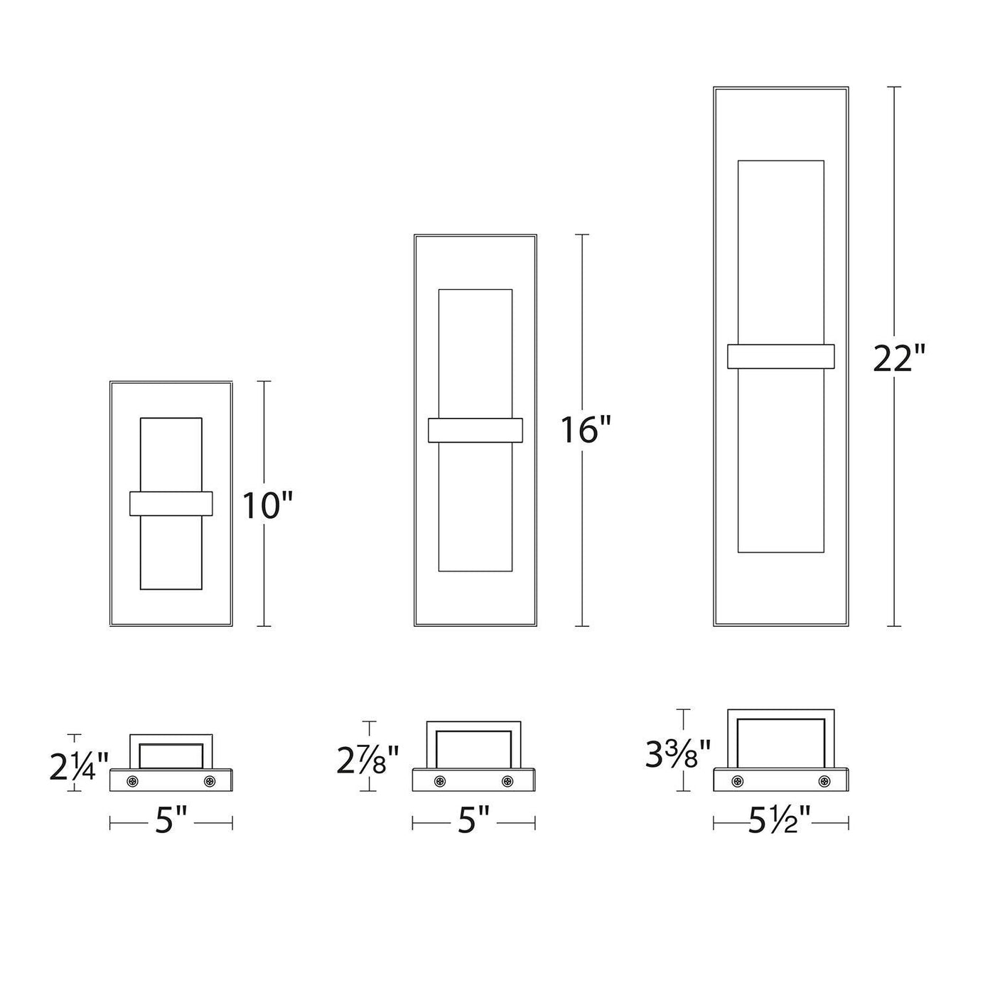 LED Aluminum Frame with Glass Diffuser Outdoor Wall Sconce - LV LIGHTING