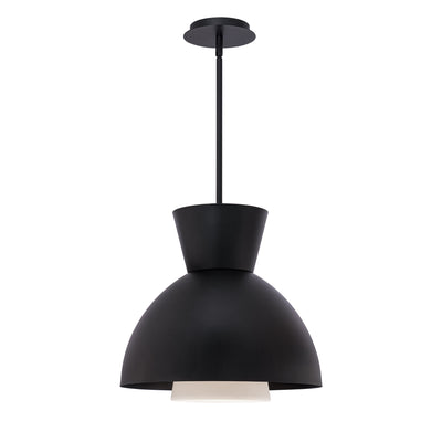LED Black Conical Shade with Acrylic Diffuser Pendant