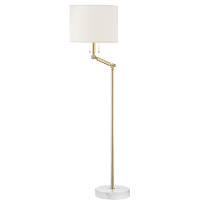 Steel with Adjustable Arm with Fabric Shade Floor Lamp - LV LIGHTING