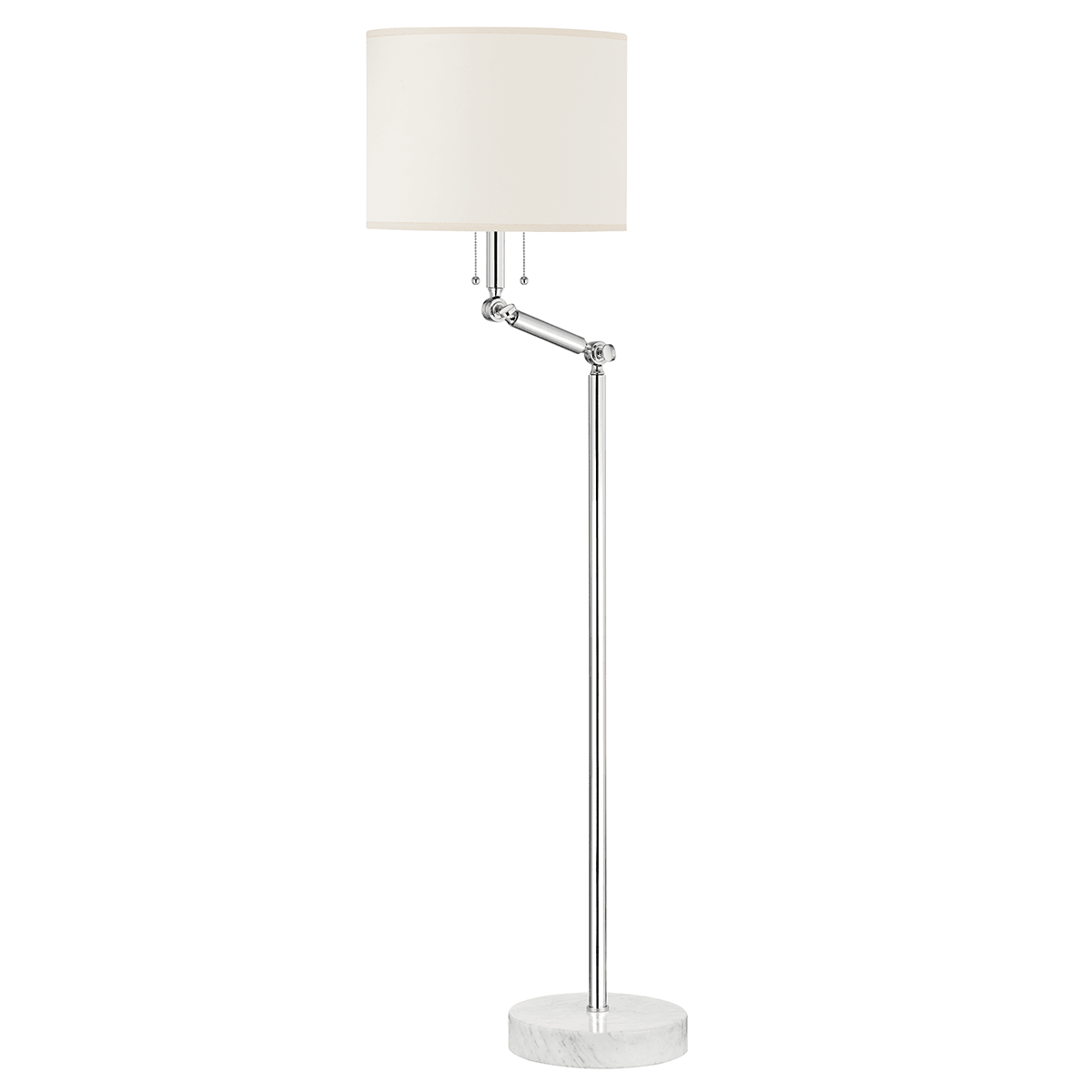 Steel with Adjustable Arm with Fabric Shade Floor Lamp - LV LIGHTING
