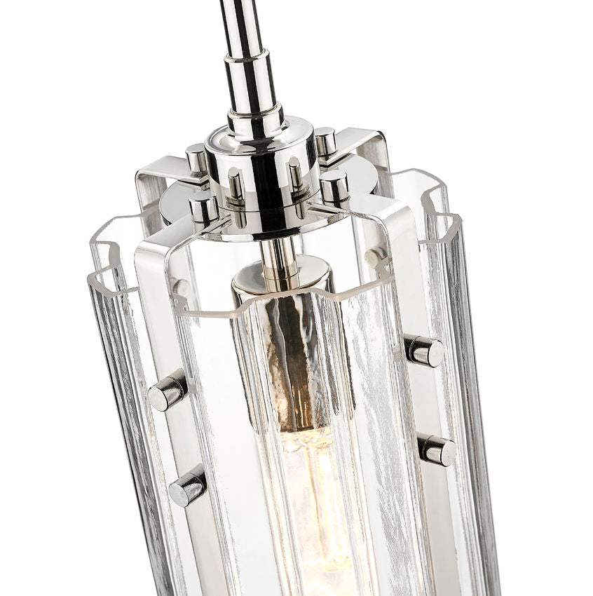 Steel Frame with Clear Glass Shade Pendant