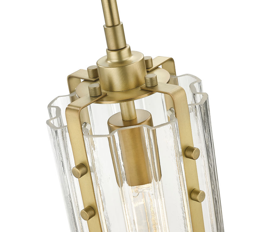 Steel Frame with Clear Glass Shade Pendant