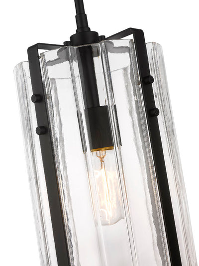 Steel Frame with Clear Glass Shade Pendant