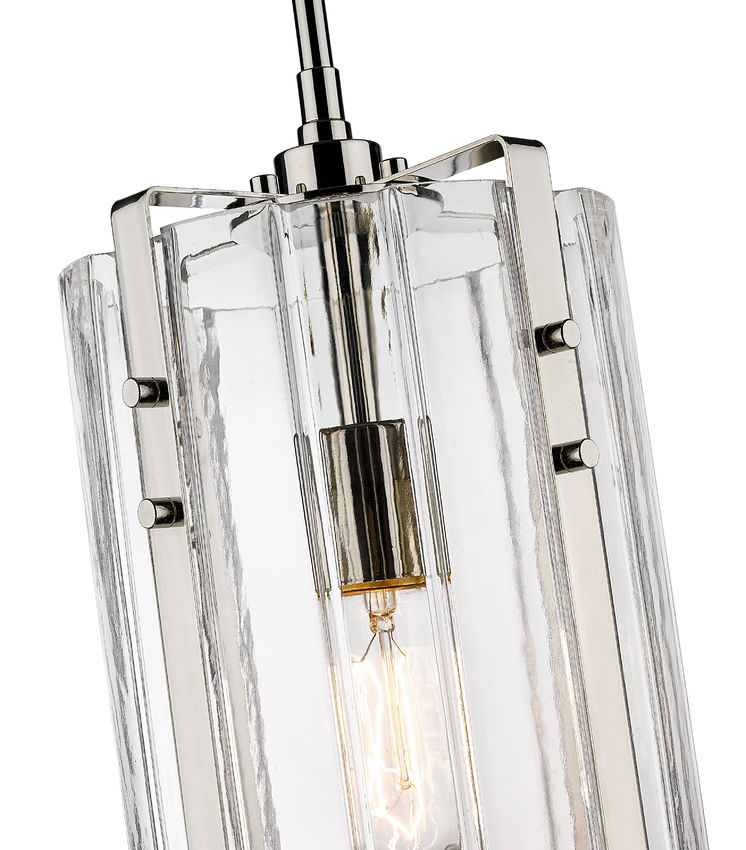 Steel Frame with Clear Glass Shade Pendant