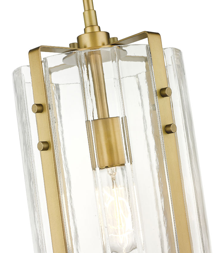 Steel Frame with Clear Glass Shade Pendant