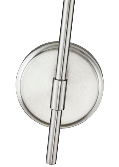 Steel with Round White Fabric Shade Wall Sconce - LV LIGHTING