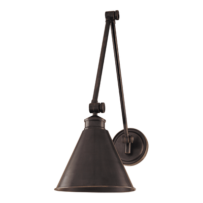 Steel Adjustable Arm with Cone Shade Wall Sconce - LV LIGHTING