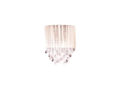 Organza Shade with Clear Crystal Strand and Drop Wall Sconce - LV LIGHTING