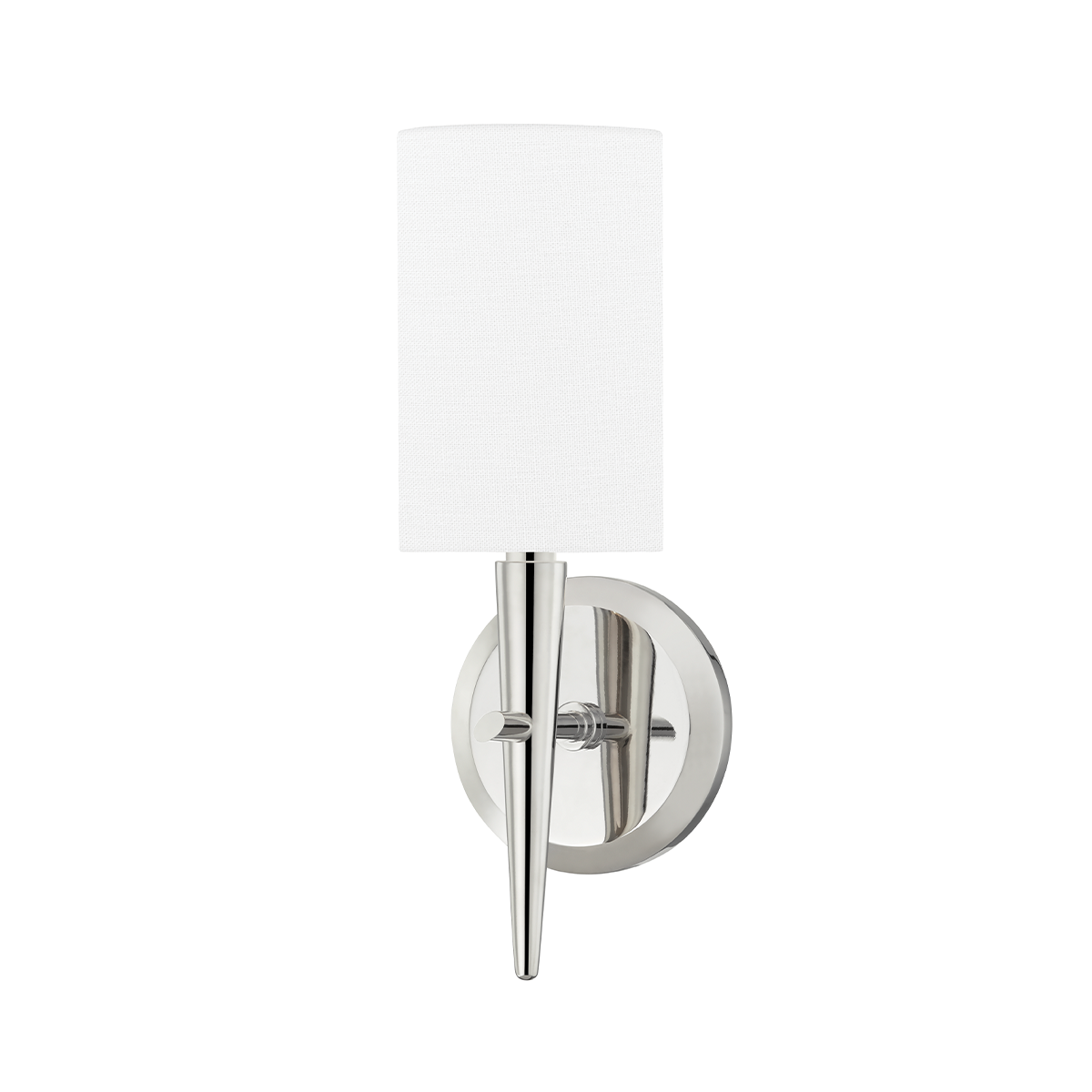 Steel Spike Arm with Fabric Shade Wall Sconce