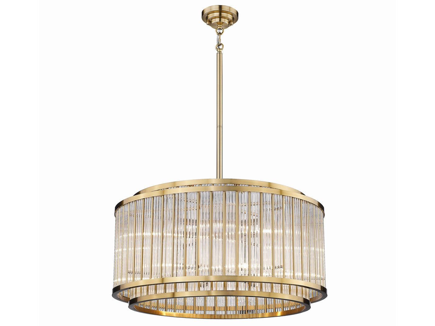 Steel Frame with Clear Glass Diffuser Round Chandelier