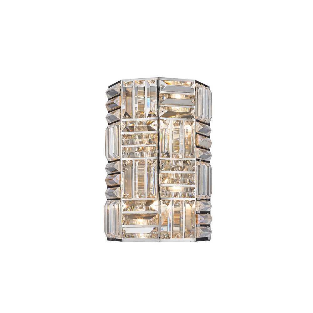 Chrome with Crystal Wall Sconce - LV LIGHTING