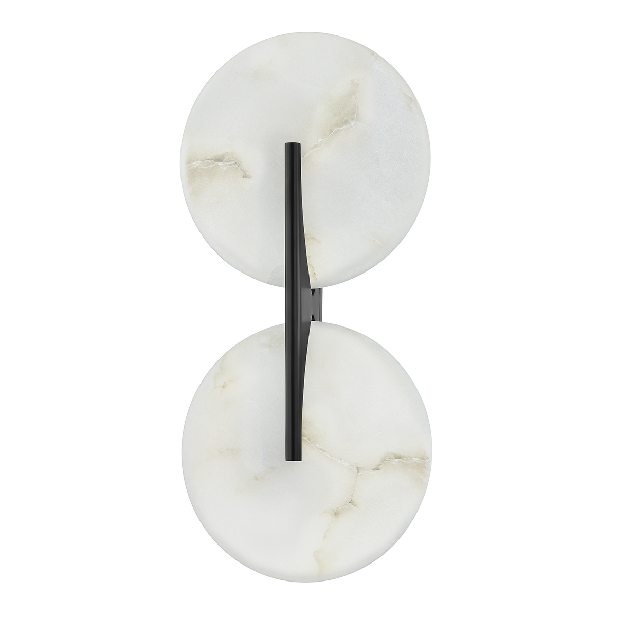 LED Steel Frame with Double Alabaster Shade Wall Sconce
