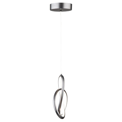 LED Grey Twisted 3 Ring with Acrylic Diffuser Pendant - LV LIGHTING