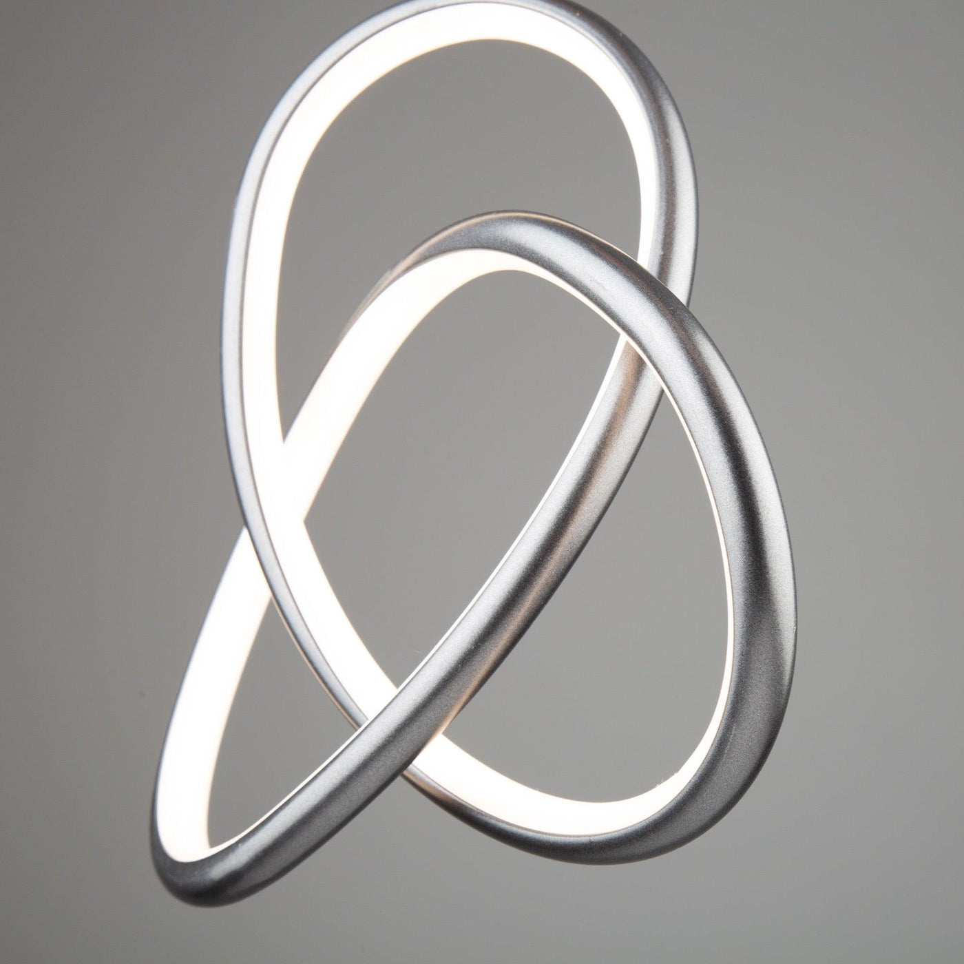 LED Grey Twisted 3 Ring with Acrylic Diffuser Pendant - LV LIGHTING