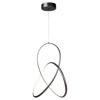 LED Grey Twisted 3 Ring with Acrylic Diffuser Pendant - LV LIGHTING
