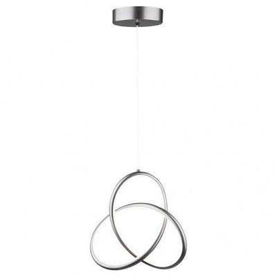 LED Grey Twisted 3 Ring with Acrylic Diffuser Pendant - LV LIGHTING