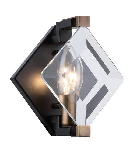 Black Square with Glass Wall Sconce - LV LIGHTING