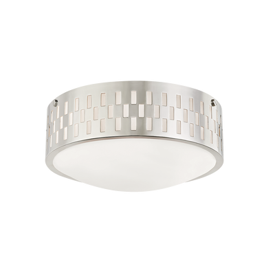 Steel Frame with Opal Matte Glass Shade Flush Mount