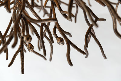 Distressed Bronze Organic Textural Branches Flush Mount - LV LIGHTING