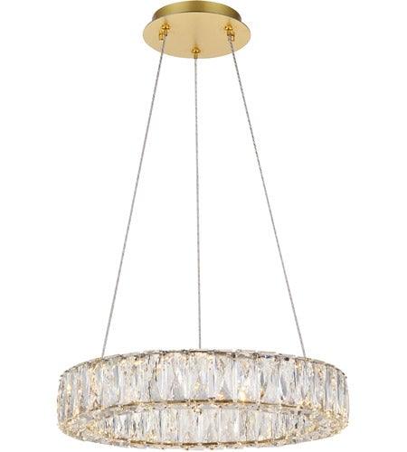 LED Gold with Crystal Pendant - LV LIGHTING