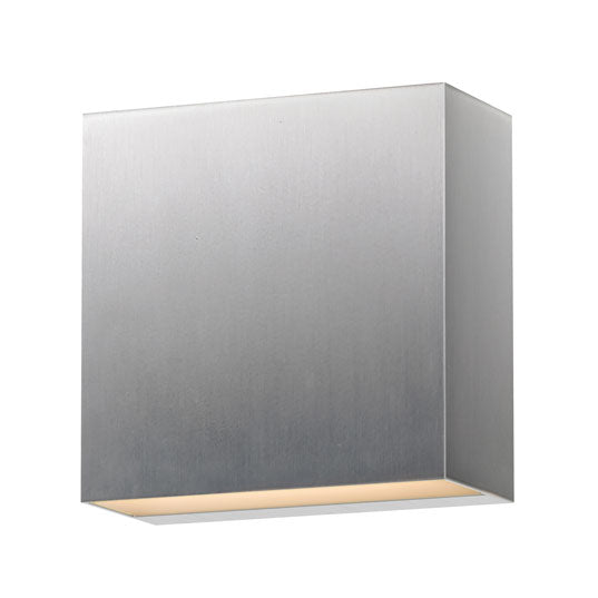 Cubed - LED Outdoor Sconce in Satin Aluminum by ET2 Lighting