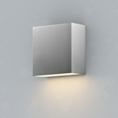 LED Steel Cubed Frame Minimalist Outdoor Wall Sconce
