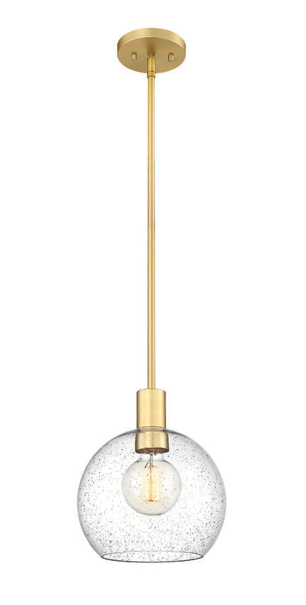Steel Frame with Glass Globe Pendant