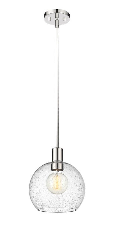 Steel Frame with Glass Globe Pendant