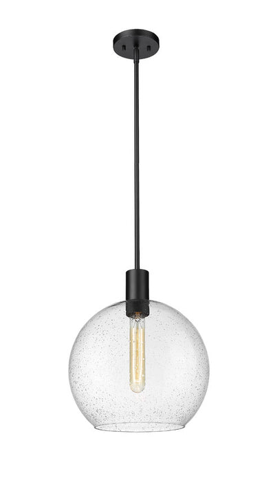 Steel Frame with Glass Globe Pendant