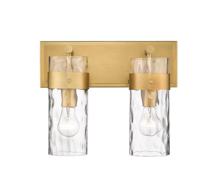 Steel Frame with Clear Cylindrical Glass Shade Vanity Light