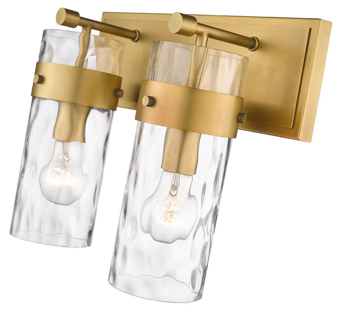 Steel Frame with Clear Cylindrical Glass Shade Vanity Light