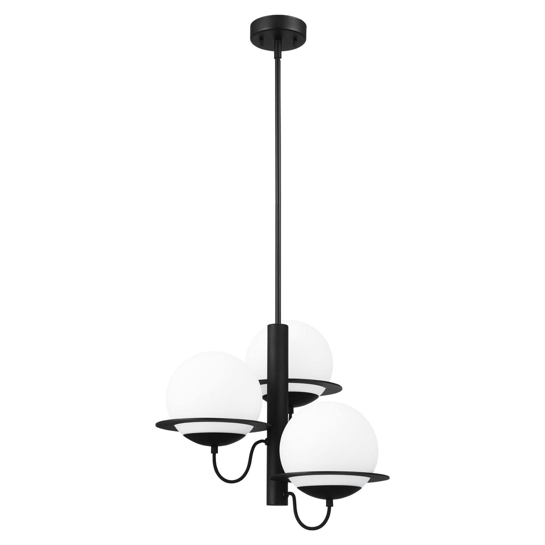 Black with Frosted Shade Pendant - LV LIGHTING