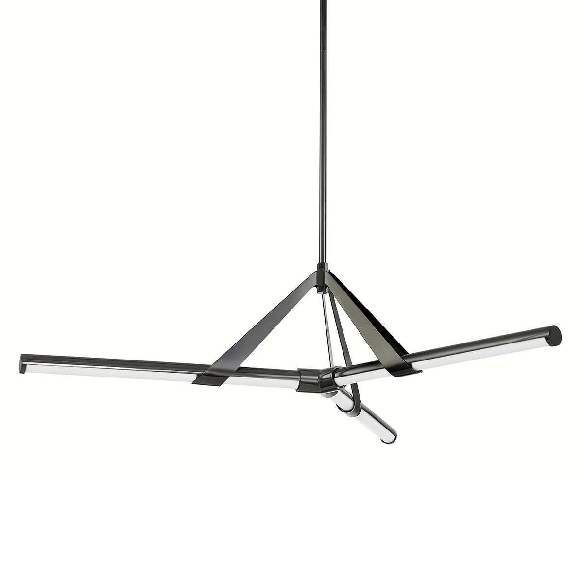 LED Steel Straight Streamlined Frame with Acrylic Diffuser Chandelier