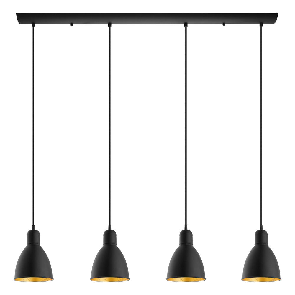Black with White Single Light Pendant - LV LIGHTING
