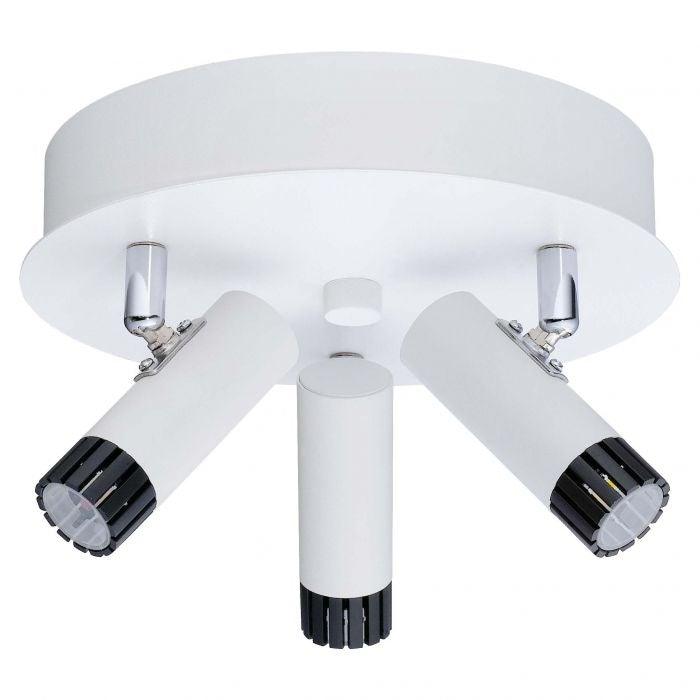 LED White and Black Spot Round Flush Mount - LV LIGHTING