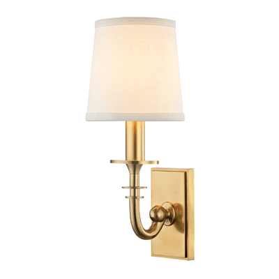 Steel Curve Arm with Fabric Shade Wall Sconce - LV LIGHTING