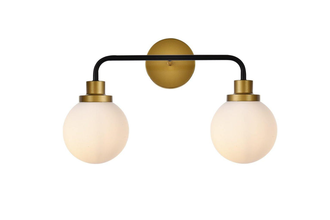 Polish Nickel with Frosted Shade Vanity Light - LV LIGHTING